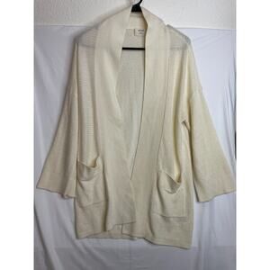 ARITZIA WILFRED Silk Cashmere Blend Open Front Knit Cardigan Size XS Minimalist